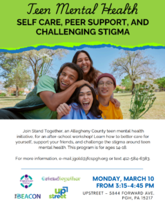 teen mental heath self care, peer support